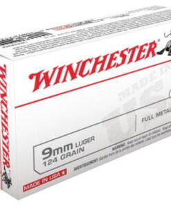 Winchester USA 9mm 124 Gr, FMJ, 50rd Box