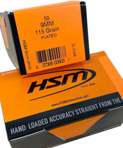 HSM Training 9mm, 115gr, Plated RN, 50rd Box