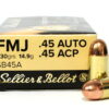 Sellier & Bellot .45 ACP, 230gr, FMJ, 50rd Box