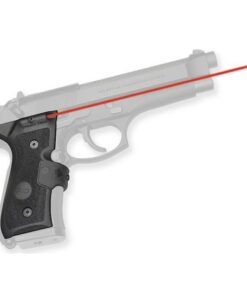 Crimson Trace MIL-SPEC Front Activation Replacement Laser Grip for Beretta 92/96/M9 Pistols, Black - LG-402M