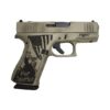 Glock 43X MOS 9MM 3.41" BBL Pistol 10RD, Distressed Verde Trump "Fight"